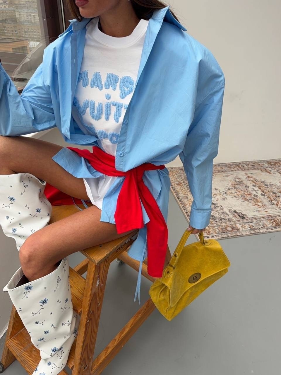 голубая рубашка женская оверсайз,женская рубашка,рубашка оверсайз,рубашка свободного кроя,свободная рубашка