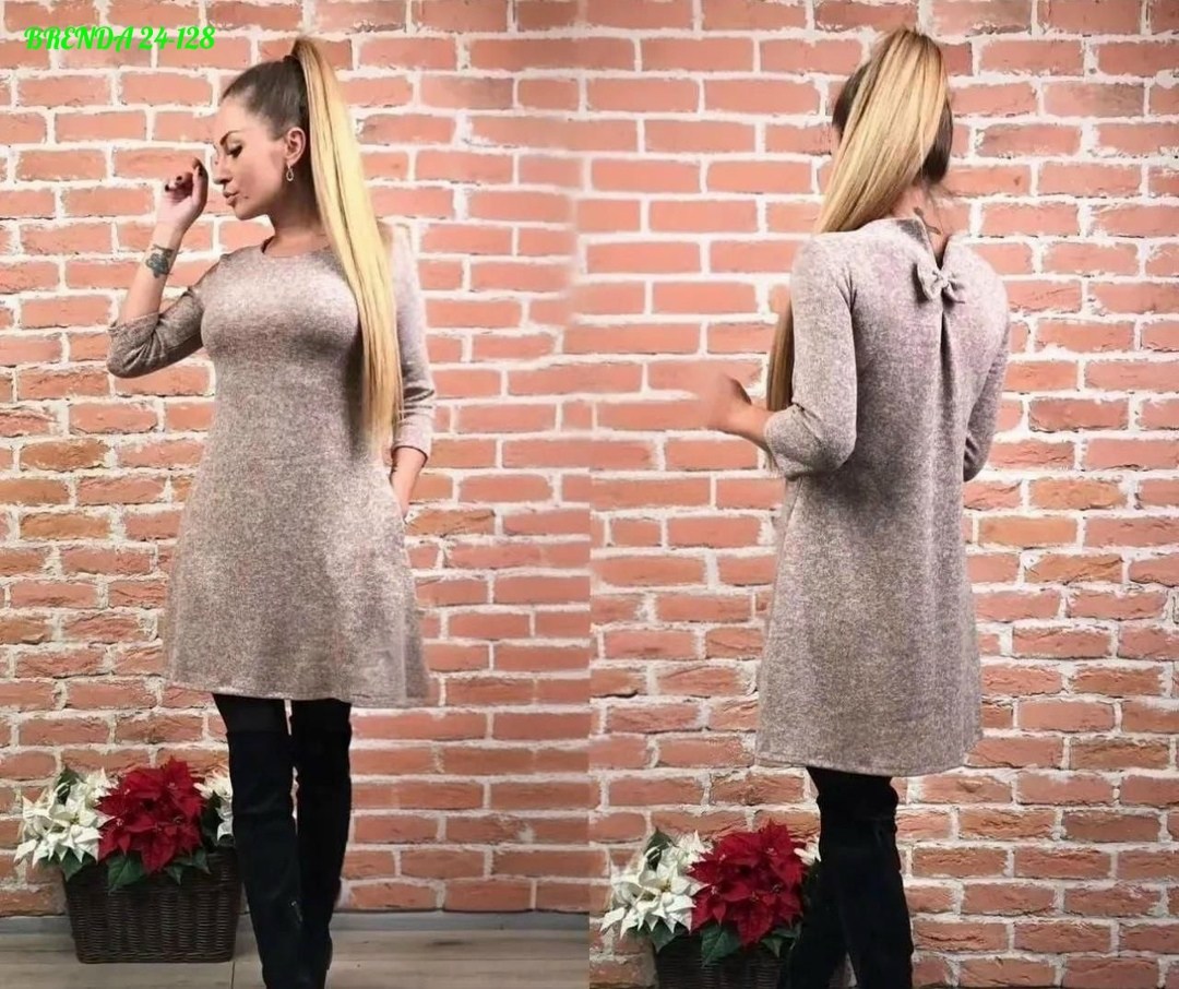 платье свободного кроя,платье из ангоры,трикотажное теплое платье,туника женская,платье ангора