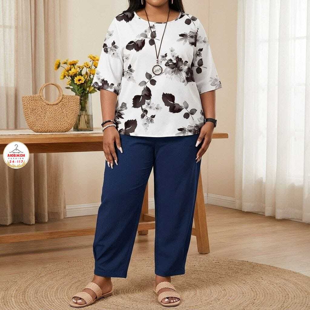 женские костюмы больших размеров,одежда женская больших размер,летние брючные костюмы для полных женщин,женские костюмы,костюм с брюками