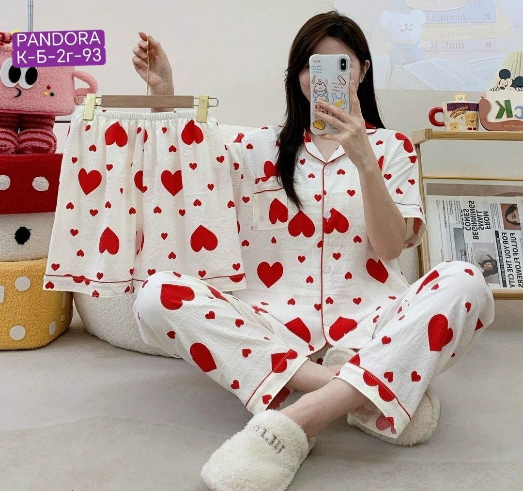 женская пижама комплект,женские пижамные комплекты,женские пижамы,пижама домашний одежда,пижама муслиновая 3 в 1 с рубашкой шортами и штанами elmira_home