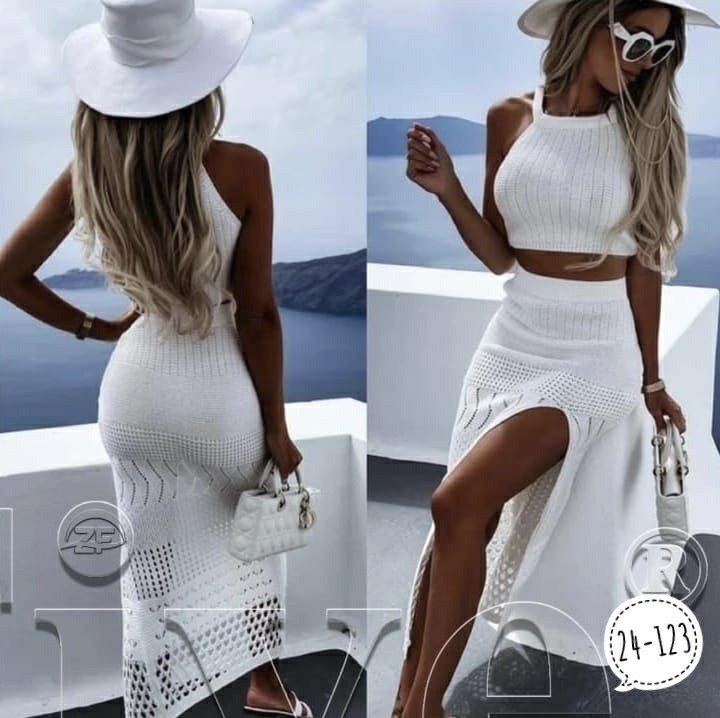 юбка пляжная,костюм с юбкой,комплект топ и юбка вязаные летние bali vibe цвет бежевый,юбка с пиджаком вязаный костюм,вязаные костюмы