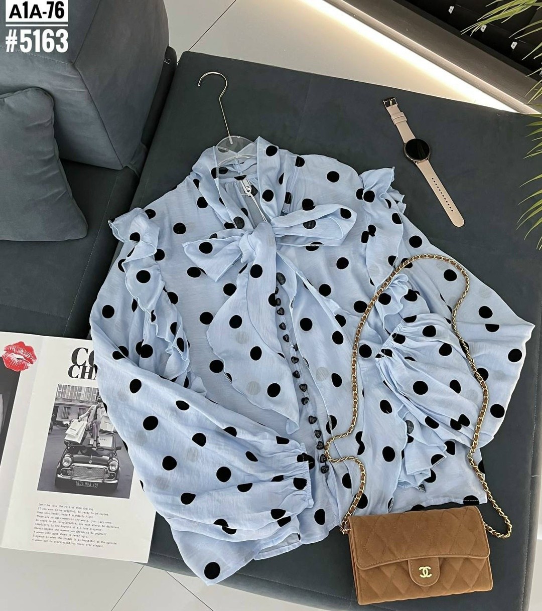 шифоновая блузка в горошек,блузка в горошек,рубашка женская с длинным рукавом ретро блузка в горошек с завязкой и бантом,блузка женская шифоновая,блузка с оборками