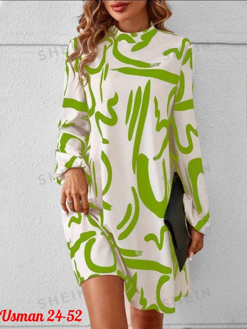 женское платье с принтом,платье туника,женская платье,модное платье,женское платье с рукавами