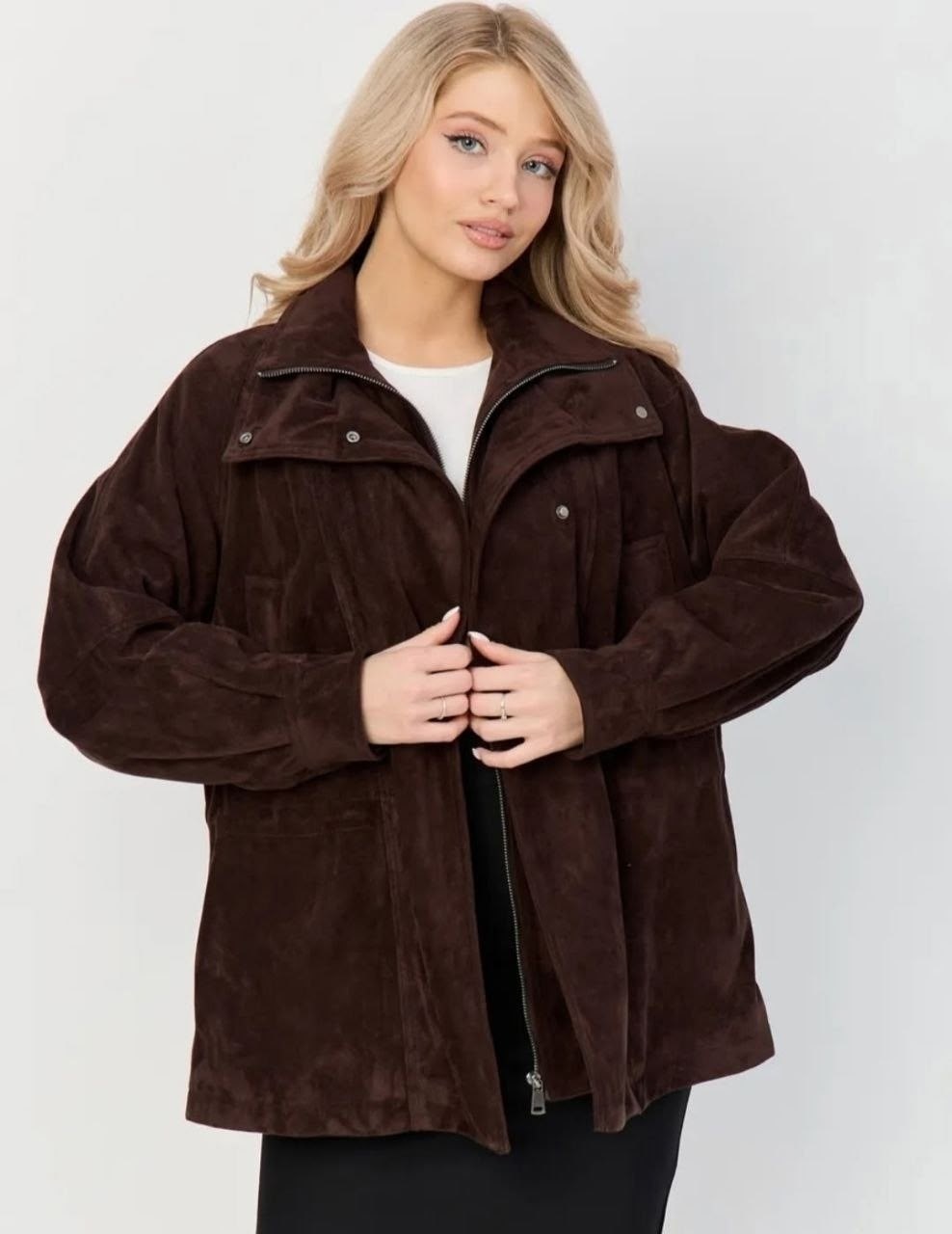 куртка замшевая,бомбер куртка,куртка женская,куртка,женская парка из эко замши коричневого цвета