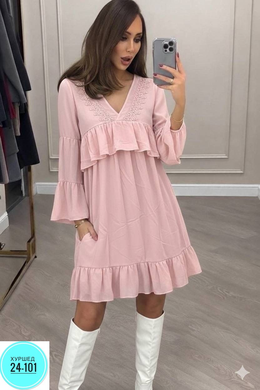 платье женское,платье,платье с оборками,платье женское синее,свободное платье