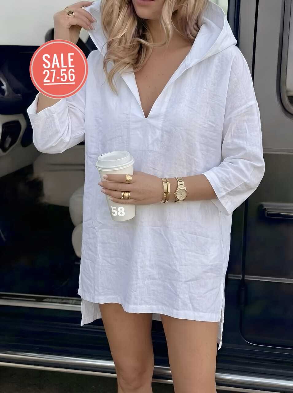 туники пляжная,туника женская,белая туника,туника рубашка,туника с капюшоном