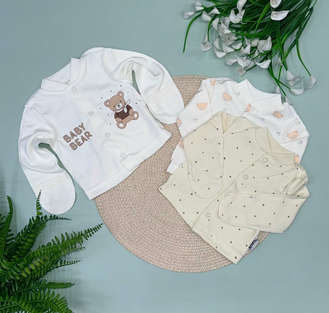 кофточка для новорожденного,кофточка для малыша,кофта для новорожденного,одежда для новорожденного,кофточка для новорожденных на пуговицах набор 3 шт