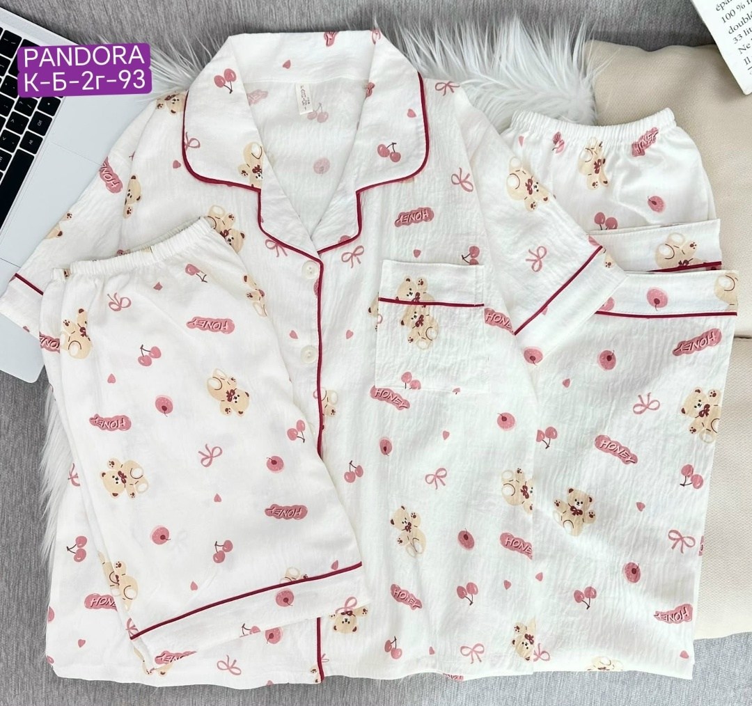 женская пижама комплект,женские пижамные комплекты,женские пижамы,пижама домашний одежда,пижама муслиновая 3 в 1 с рубашкой шортами и штанами elmira_home