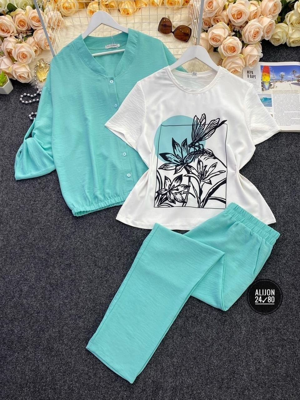 комплект брючный тройка с бомбером больших размеров markka plus,костюм тройка лен женский,костюм женский ткань сингапур,комплект брючный тройка с бомбером больших размеров markka plus 160402076,костюм