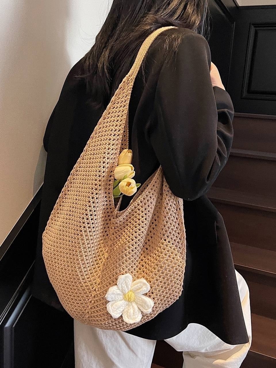 женская вязаная сумка,сумка плетенная,вязаная сумка,плетеная сумка,сумка летняя пляжная