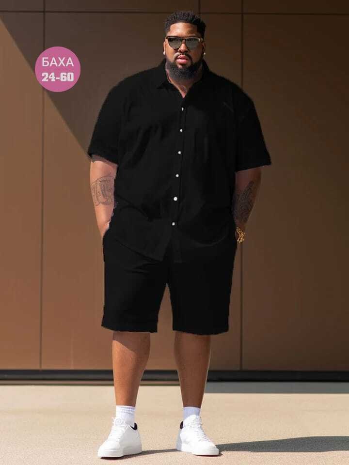 одежда мужская,костюм рубашка с шортами летний,костюм летний мужской,костюм мужской,мужская рубашка большого размера