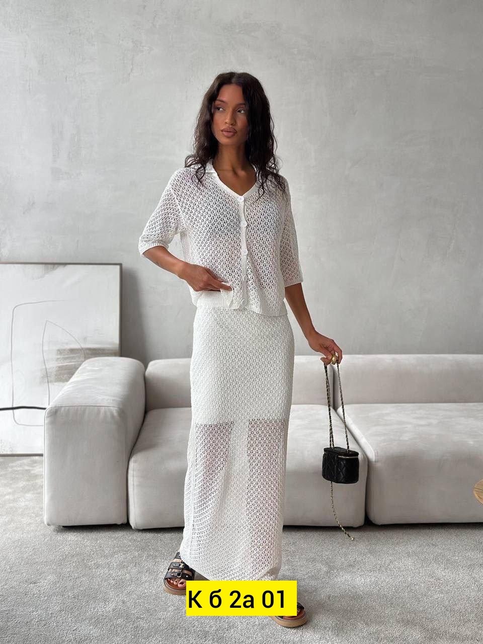 женский костюм трикотажный двойка,костюм ажурной вязки,вязаный костюм с юбкой,костюм женский с юбкой,вязаный костюм