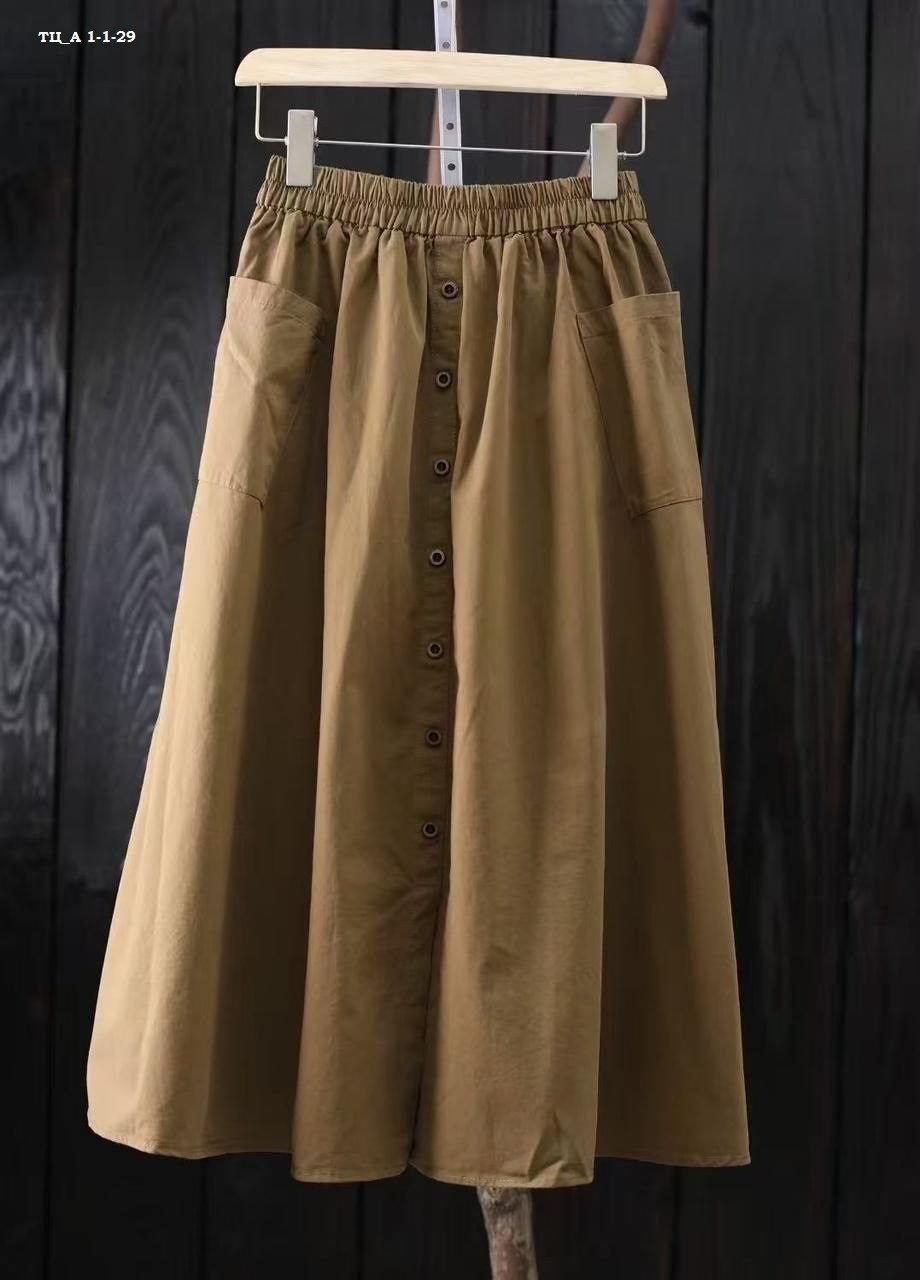 юбка средней длины,юбка летняя,женская юбка с карманами,юбка с карманами,юбка из хлопка