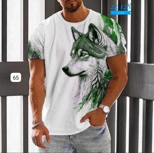 мужская футболка с принтом волка,футболки мужские,футболки с принтом волка для мужчин,футболка мужская повседневная с 3d-принтом и рисунком волка,футболка с рисунком волка