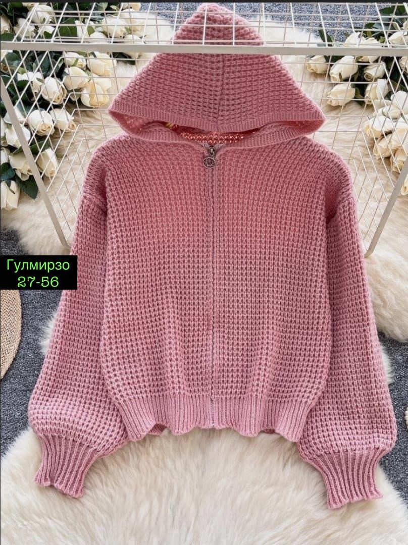 свитера с капюшоном,модные свитера,вязаная кофта,вязаные свитера,кофта - кардиган кашемировый с капюшоном на молнии