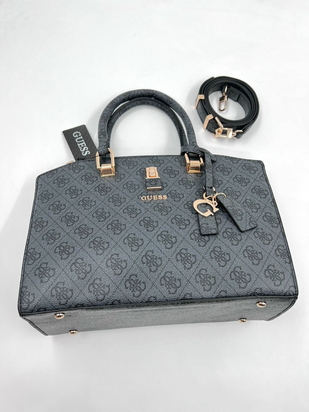 сумка женская guess,сумка guess,сумка женская guess тоут,сумка женская guess hwsb8675060 темно-серый,сумка guess оригинал