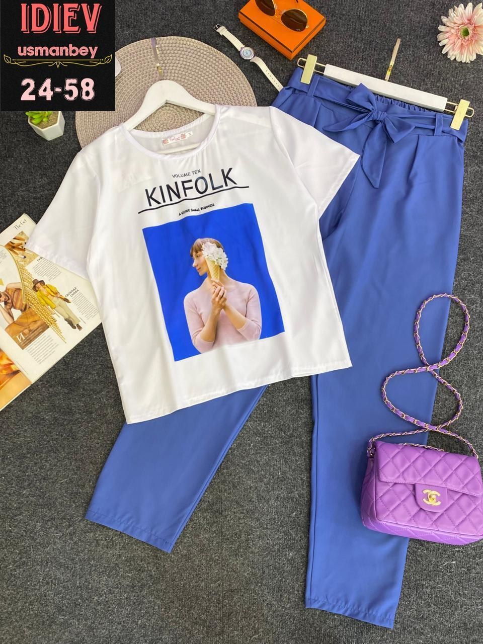 костюм двойка женская,женский костюм двойка футболка/штаны nobilitas голубой (l размер),костюм летний женский,костюм двойка женский ,костюм двойка