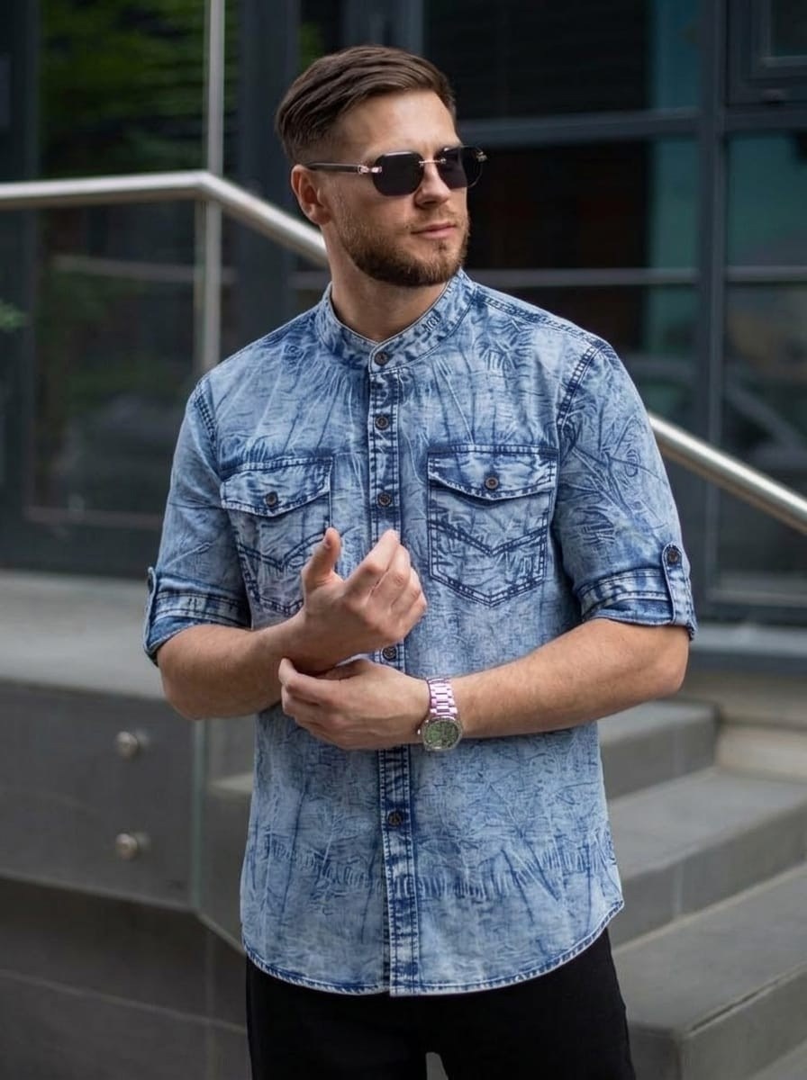 мужская джинсовая рубашка с длинным рукавом,джинсовая рубашка мужская,рубашка джинсовая с длинными рукавами,мужская джинсовая рубашка большого размера,рубашка джинсовая