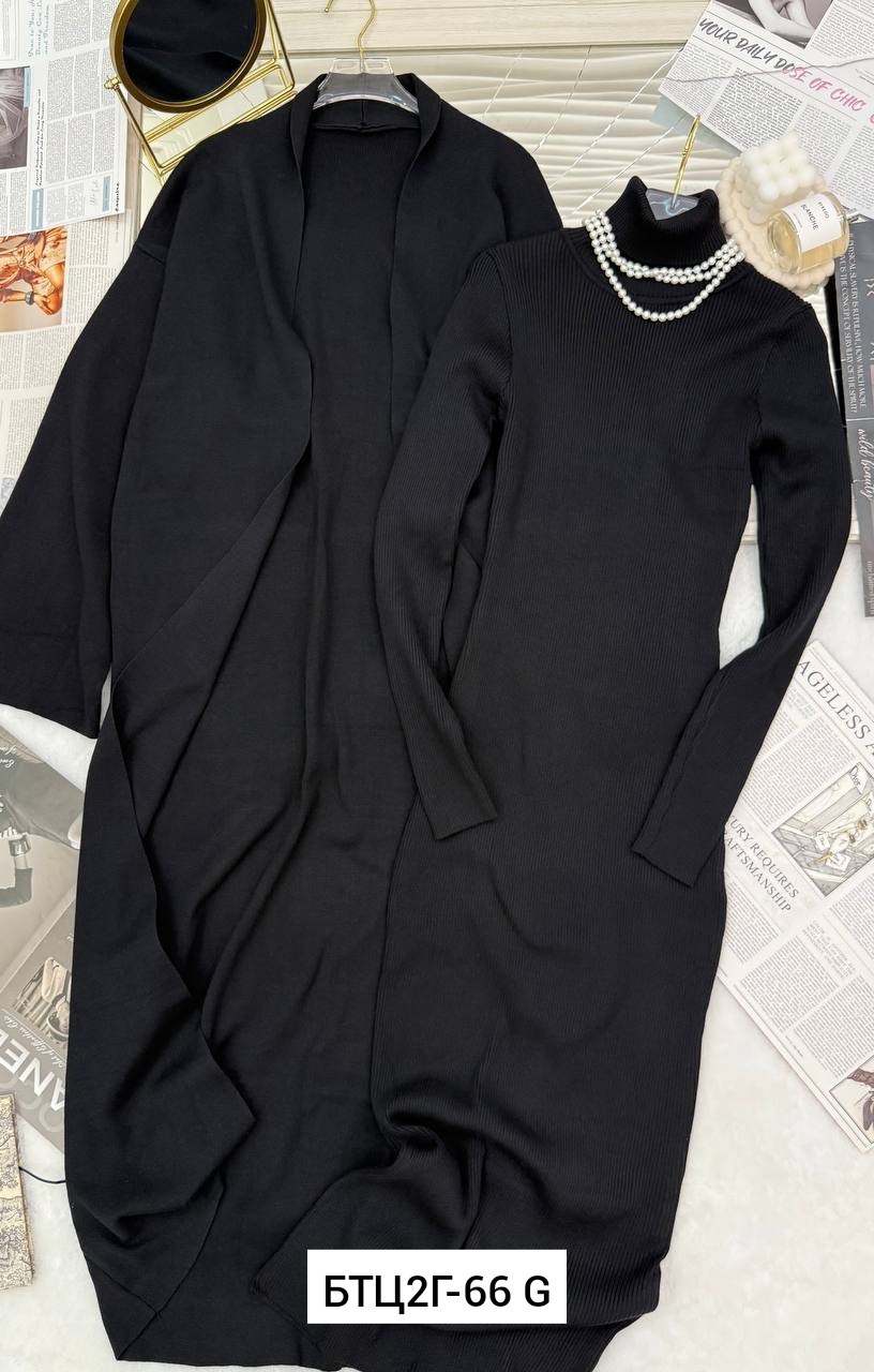 платье кардиган,кардиган вязаное,женский вязаный комплект платье с кардиганом,платье с кардиганом вязаный трикотаж happyfox,трикотажное платье