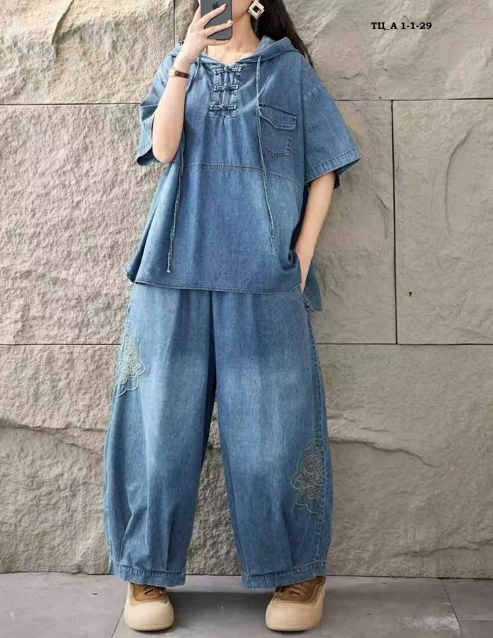 летний женский джинсовый костюм из двух предметов,джинсовый костюм женский,женский джинсовый костюм из 2 предметов,джинсовый костюм,женский повседневный джинсовый костюм для женщин из двух предметов