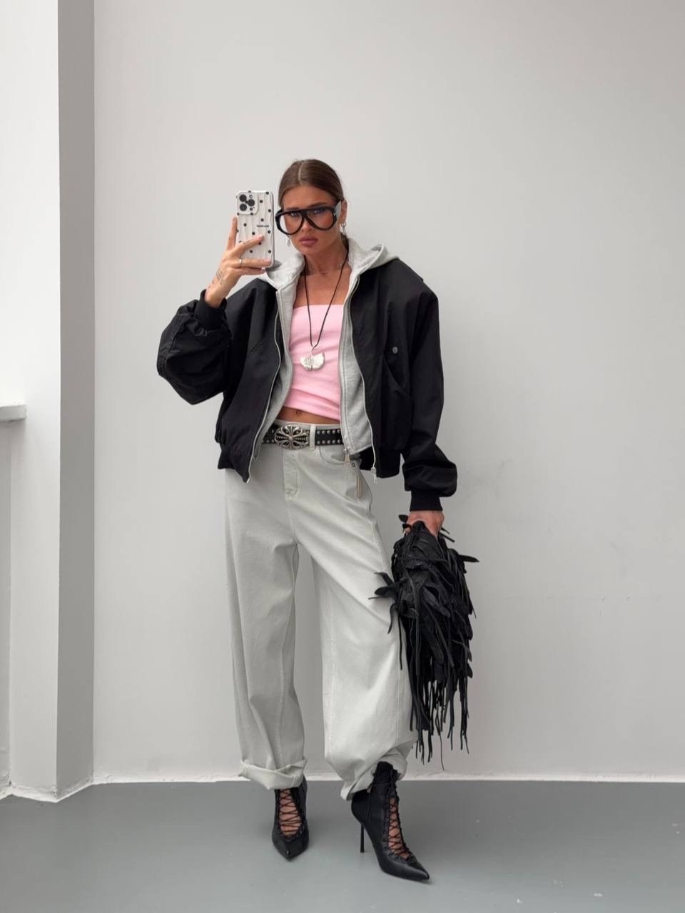 куртка-бомбер,куртка оверсайз,бомбер кожаный укороченный оверсайз куртка duna,куртка косуха оверсайз,куртка бомбер оверсайз