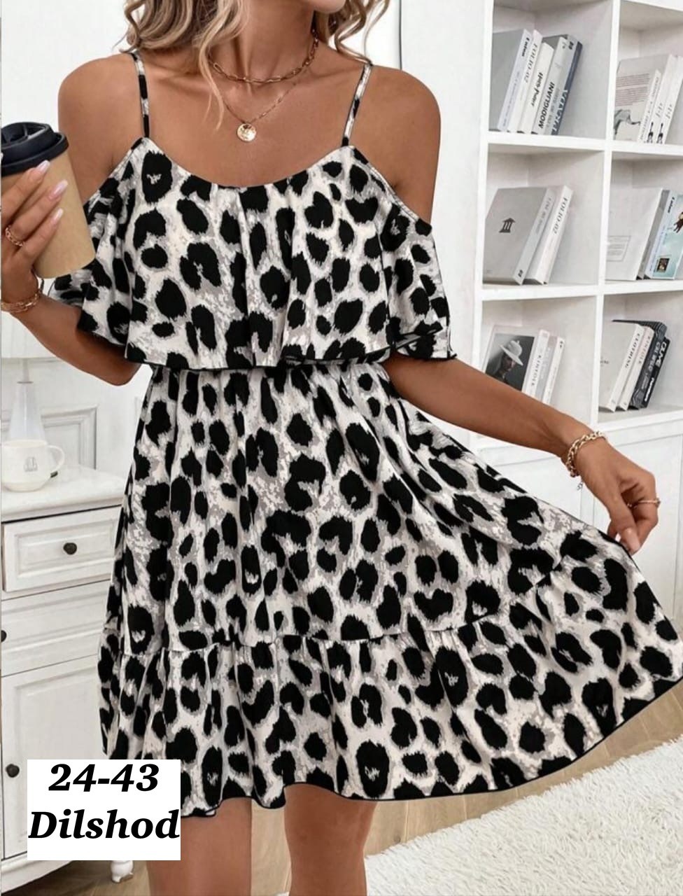 женское шифоновое платье с леопардовым принтом,платье леопардовое,платье с леопардовым принтом,платья,повседневные платья