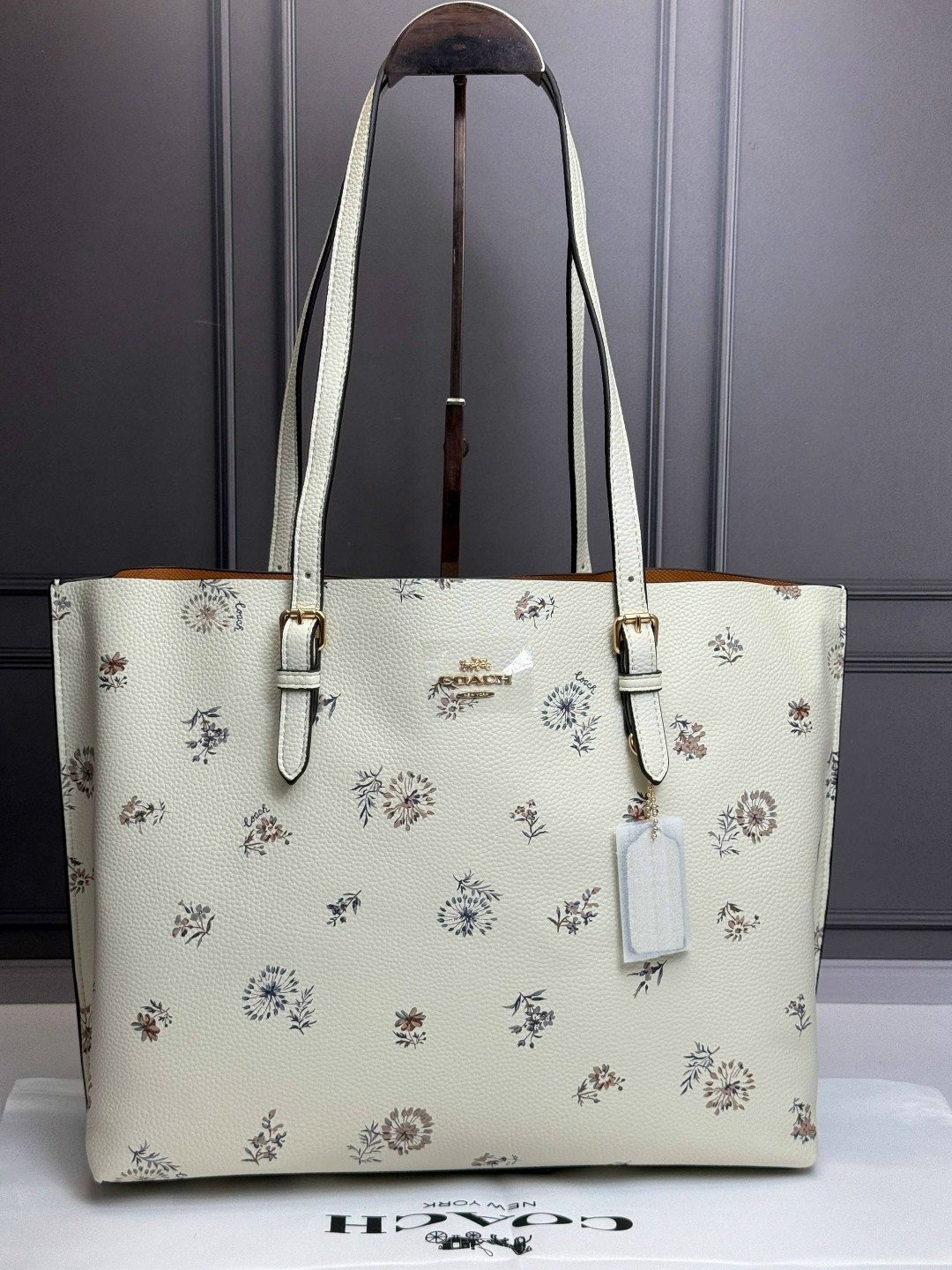 coach mollie tote in signature canvas,сумка шоппер coach,coach mini city tote signature canvas cn733 black/brown,сумка-тоут coach,сумка женская coach