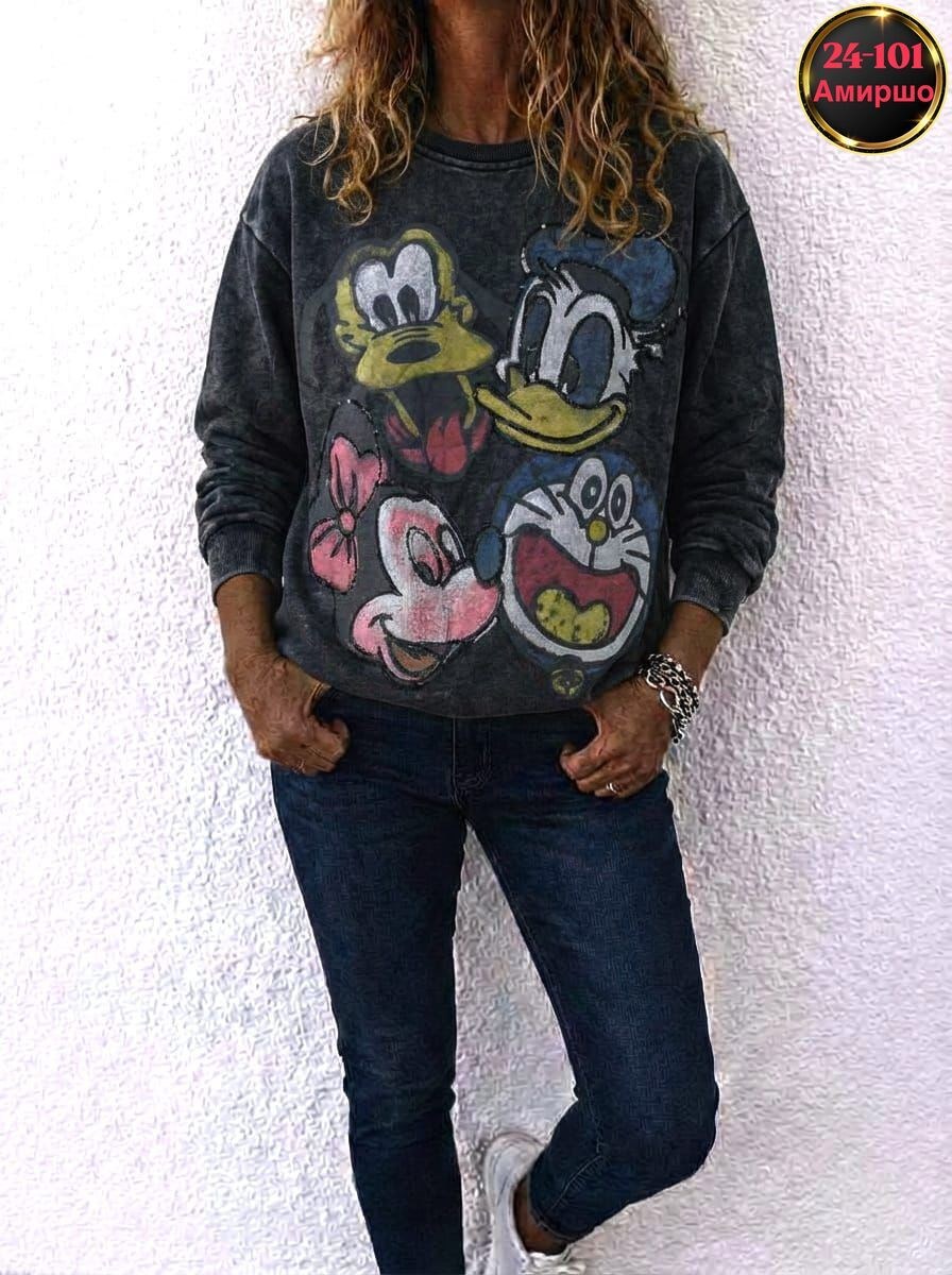 свитшот дисней женский,свитшот трикотажный,женский свитшот,толстовка,кофта с микимаусами