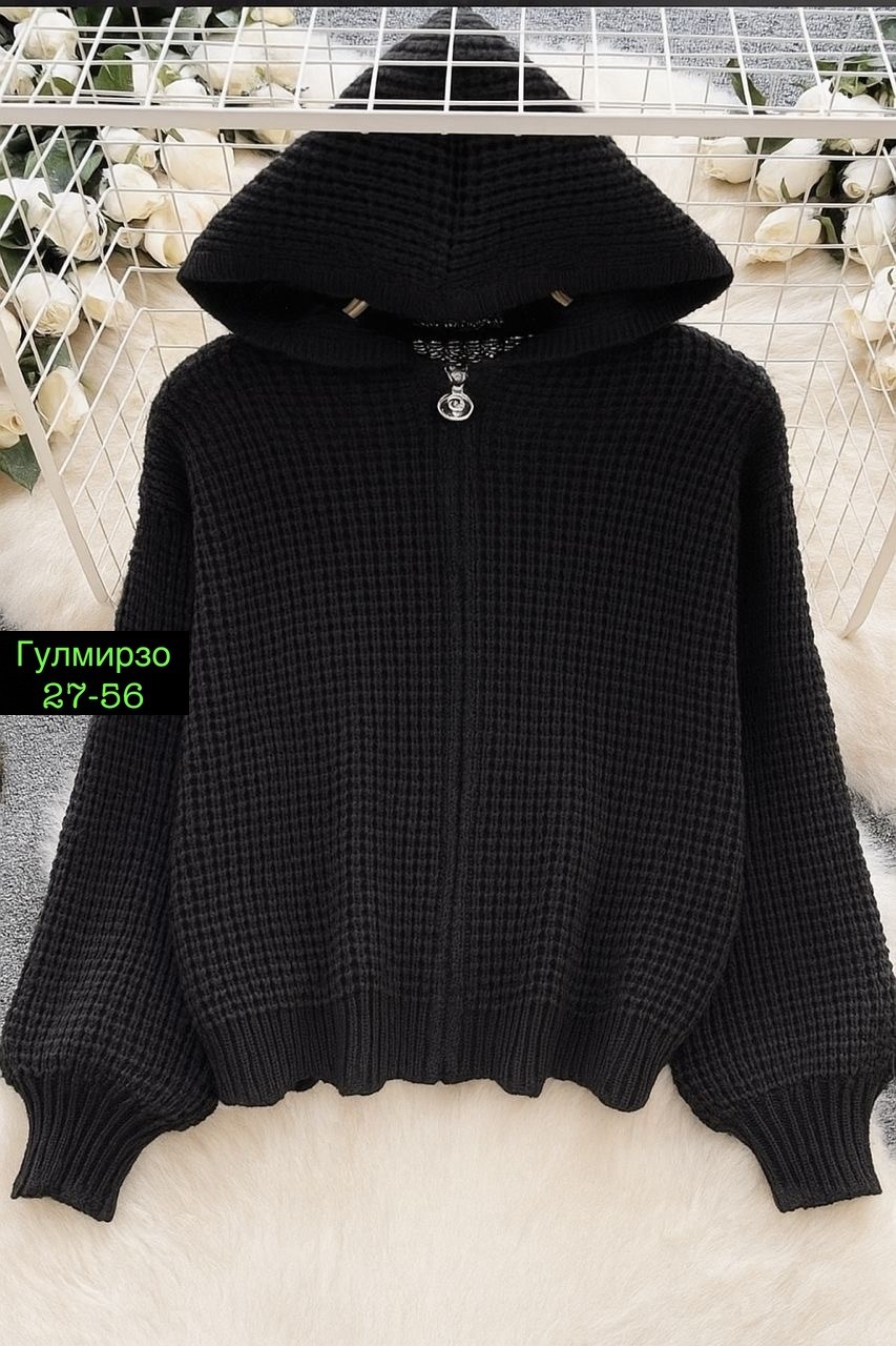 свитера с капюшоном,модные свитера,вязаная кофта,вязаные свитера,кофта - кардиган кашемировый с капюшоном на молнии