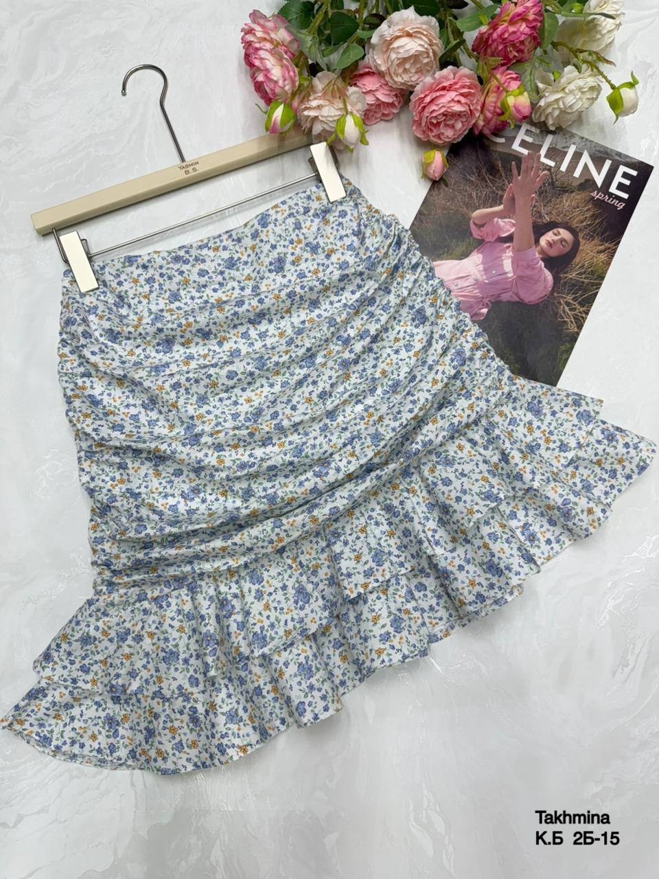 юбка с оборками,юбка стильная,юбка с принтом,юбки модели,юбка в горошек