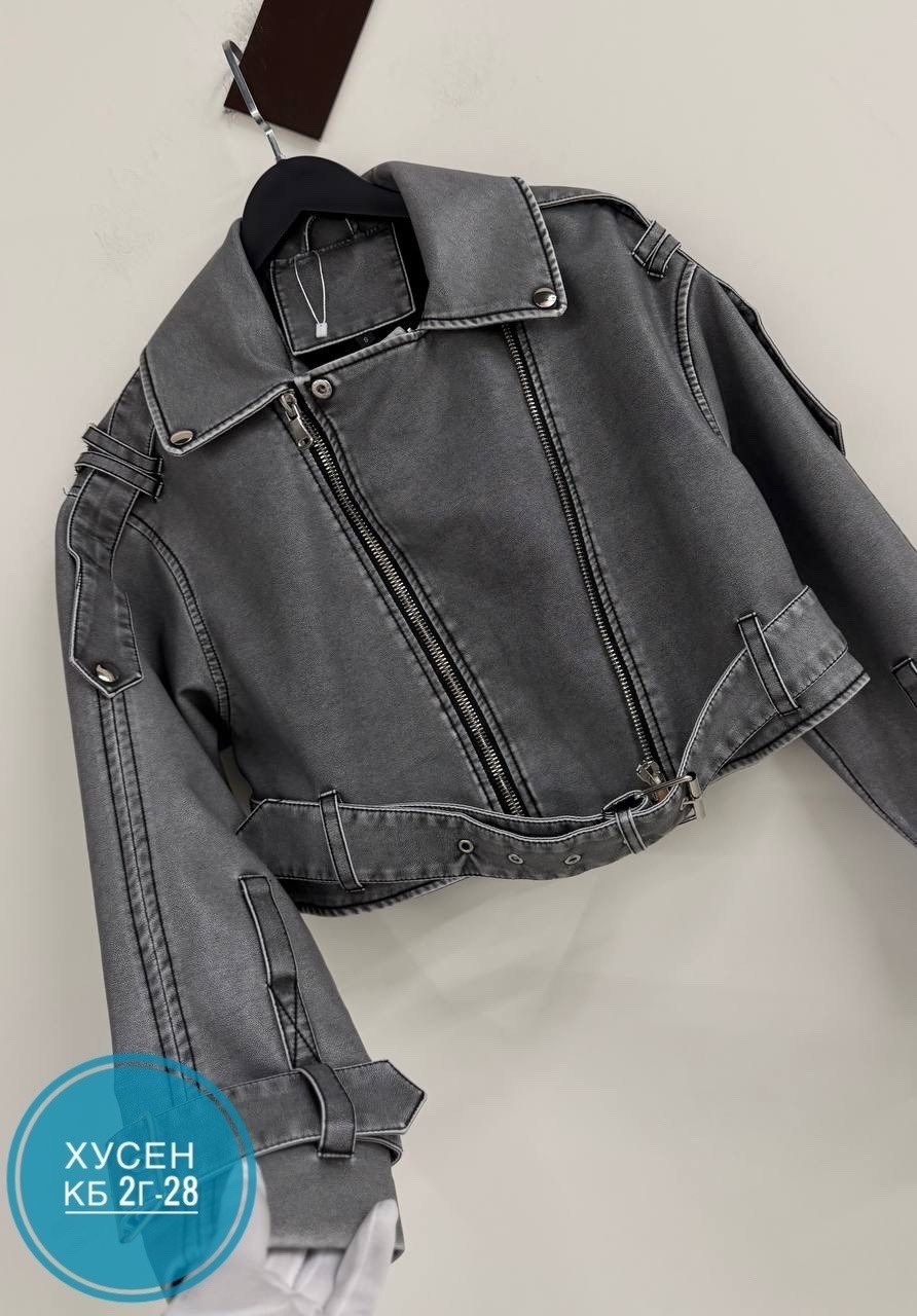 куртка косуха,куртка косуха женская,кожаная куртка косуха,женская косуха,кожаная куртка косуха janna banana цвет серый