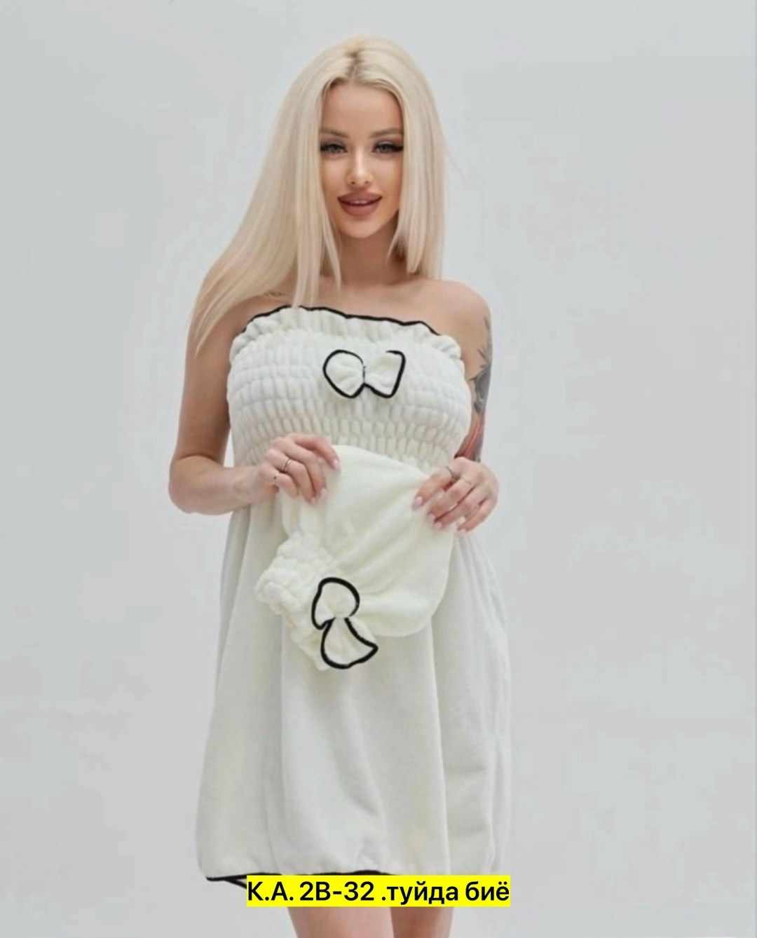 набор для бани без выбора цвет,набор для сауны женский,полотенце халат,полотенце для сауны женское,набор для бани