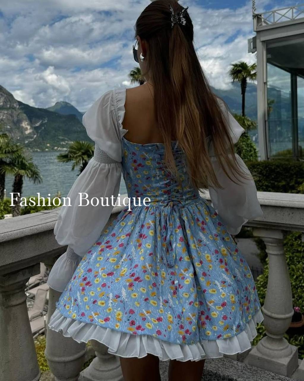 платье летнее,платье женской летнее,платье с открытыми плечам,платье с пышными рукавами,платье модное