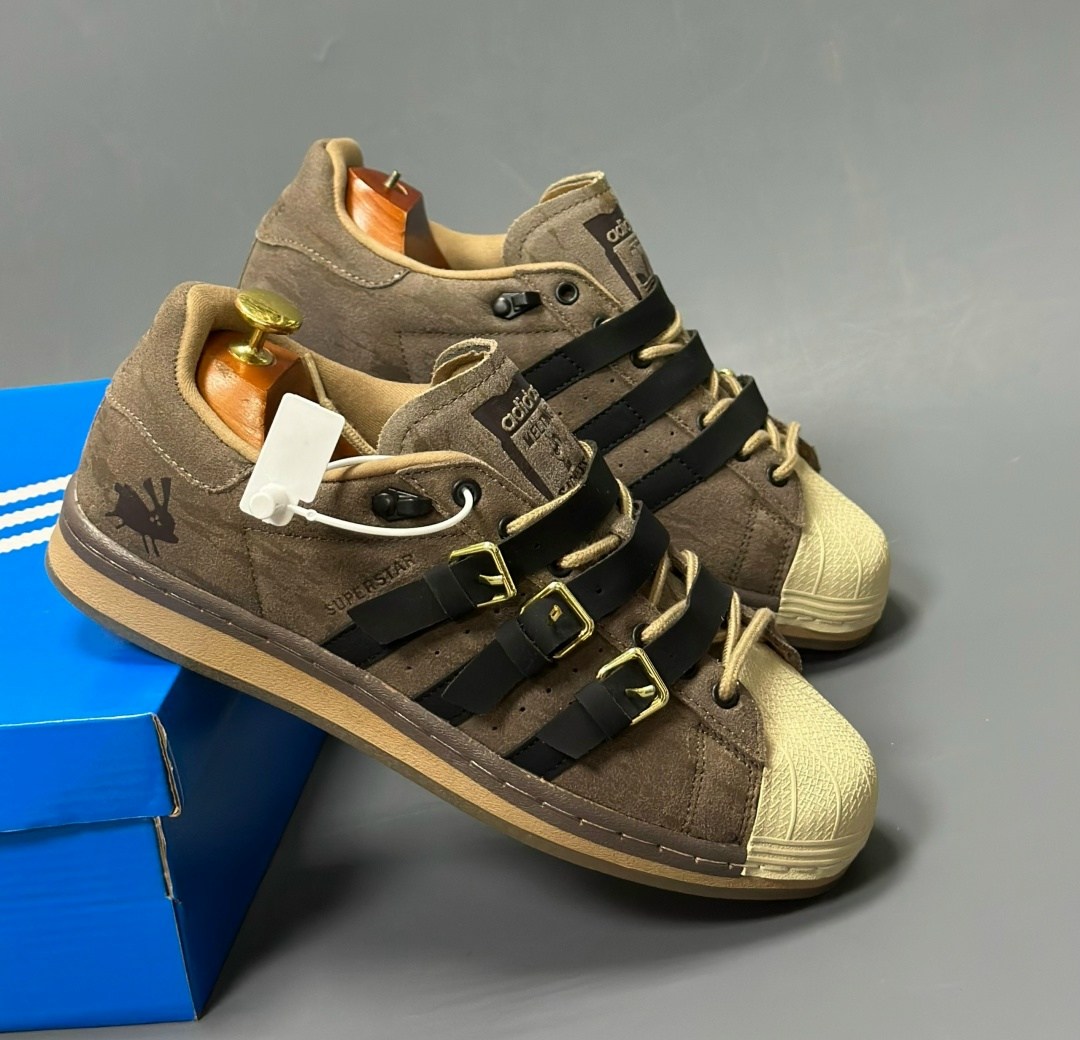 кроссовки adidas superstar,кроссовки adidas superstar rabbit hole brown,,кроссовки melting sadness x originals superstar karoro hole adidas коричневый,кроссовки adidas
