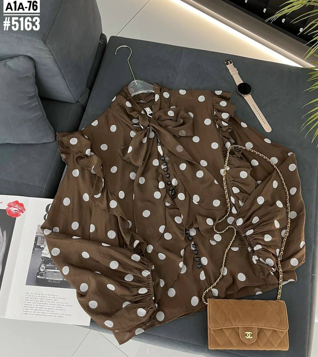 шифоновая блузка в горошек,блузка в горошек,рубашка женская с длинным рукавом ретро блузка в горошек с завязкой и бантом,блузка женская шифоновая,блузка с оборками