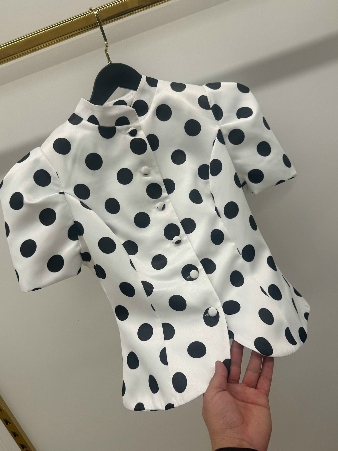 женская блузка,блузка стильная,модная блузка,женская блузка в горошек воротник,белая женская блузка