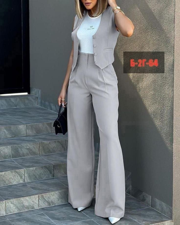 брючный костюм,брючный костюм элегантный,женский комплект из жилета и брюк,костюм женский брючный двойка,модные костюмы