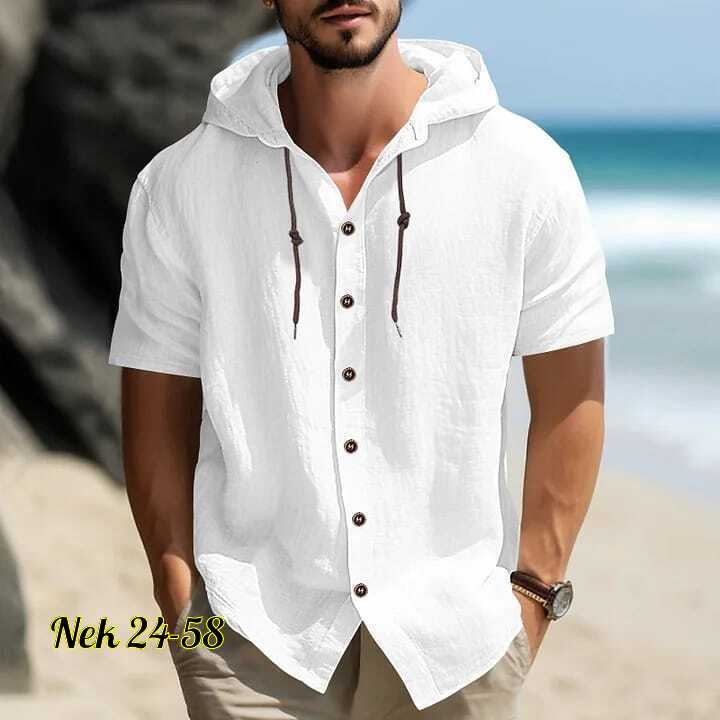 рубашка с капюшоном,летние рубашки,повседневная рубашка,мужская льняная рубашка,мужская повседневная рубашка