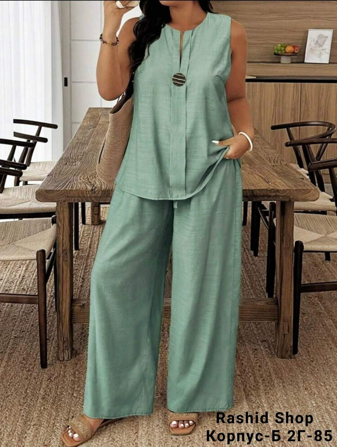 костюм летний женский топ с брюками liwaxa,костюм с брюками,летний брючный костюм,женский костюм с брюками,женские брючные костюмы