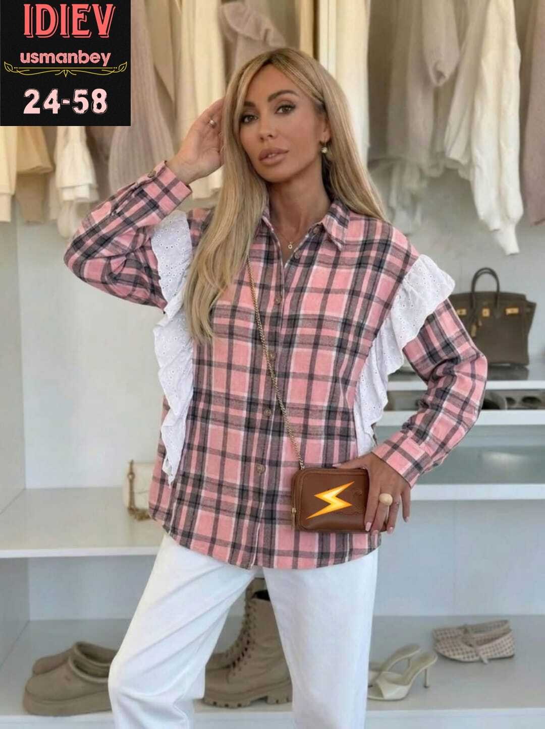 женская рубашка,женская рубашка в клетку,рубашка женская в клетку оверсайз,рубашка стильная,рубашка