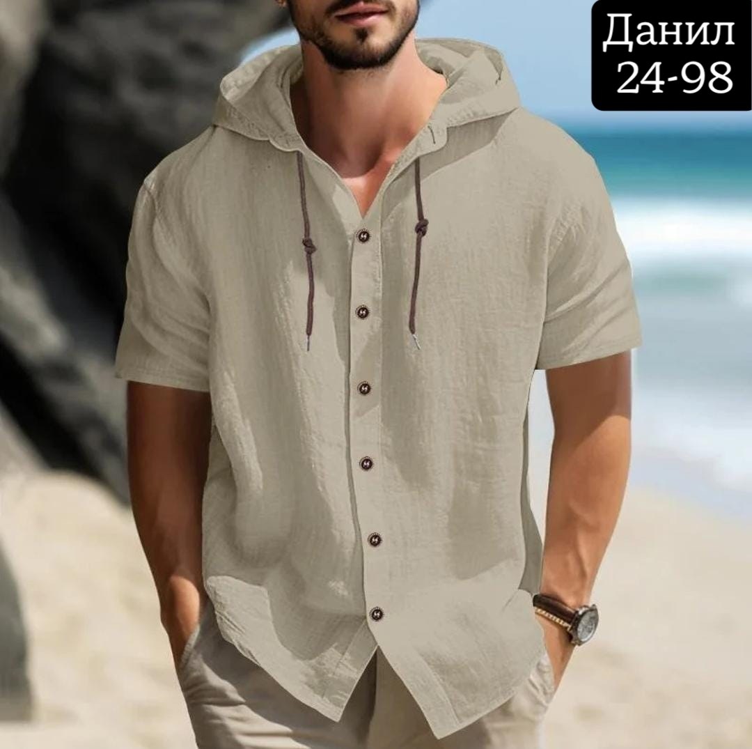 летние рубашки,рубашка с капюшоном,рубашка мужская с капюшоном,рубашка мужская белая,мужская повседневная рубашка
