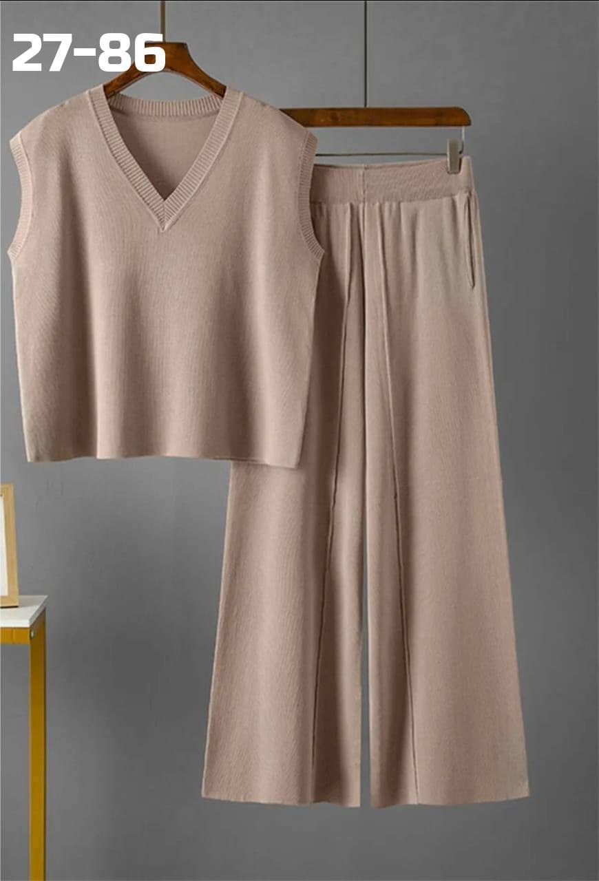 женский трикотажный костюм из двух предметов,костюм женский,трикотажные костюмы,повседневный костюм,костюм с брюками