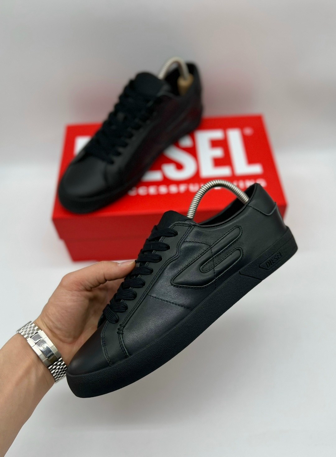 ,кроссовки diesel мужские кожаные,кеды diesel,черные кроссовки,кеды мужские