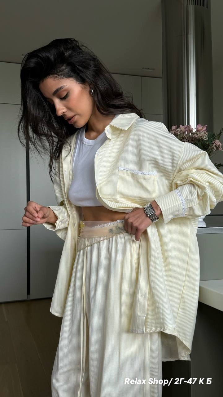 костюм в пижамном стиле,пижамные костюмы,костюм-пижама домашний рубашка со штанами,костюм