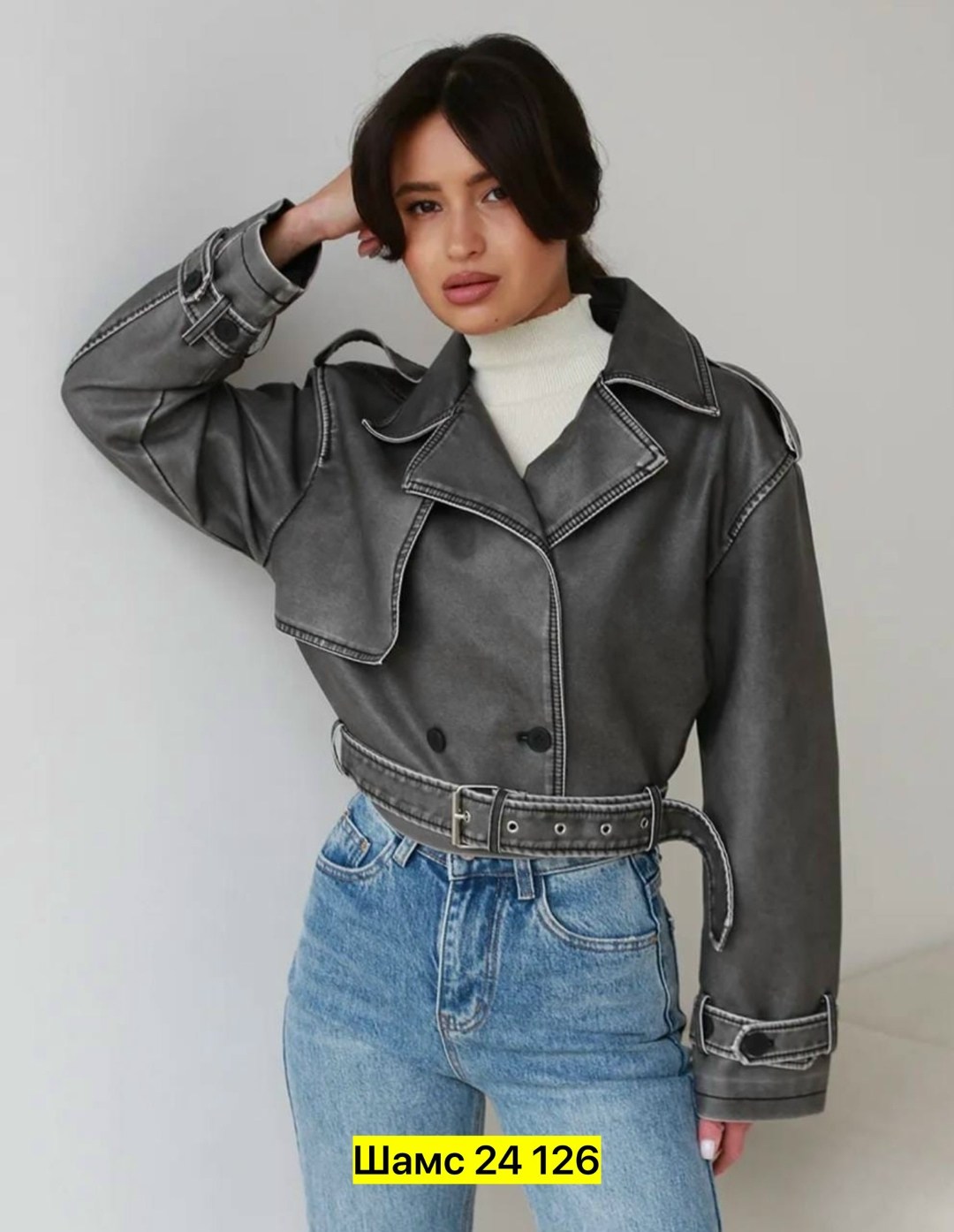 косуха винтажная кожаная куртка серая оверсайз mony,косуха серая винтажная куртка кожаная оверсайз,женская куртка, куртки женские,косуха женская оверсайз кожаная куртка