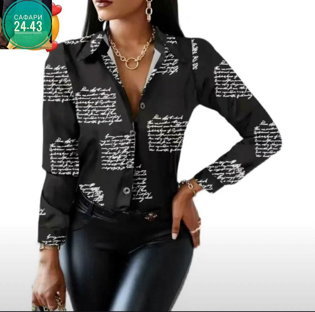 модная блузка,женская блузка,блузки из ткани прада,женская модная рубашка,рубашка женская черная