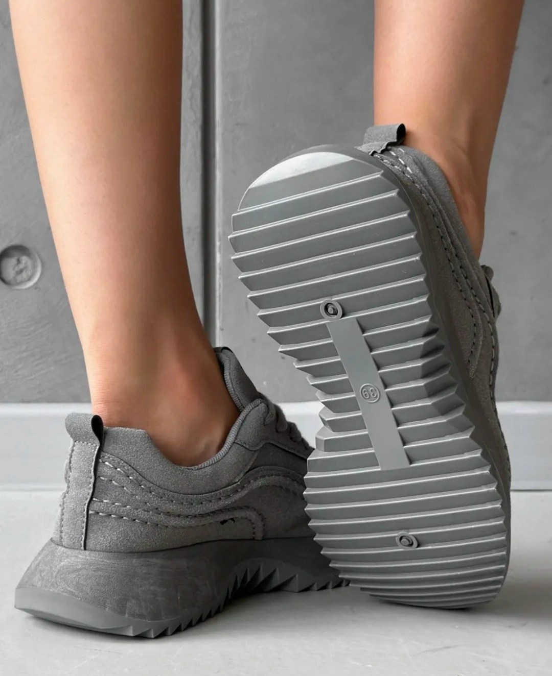 кроссовки замшевые демисезонные,серые кроссовки,кроссовки женскиe,,повседневные кроссовки