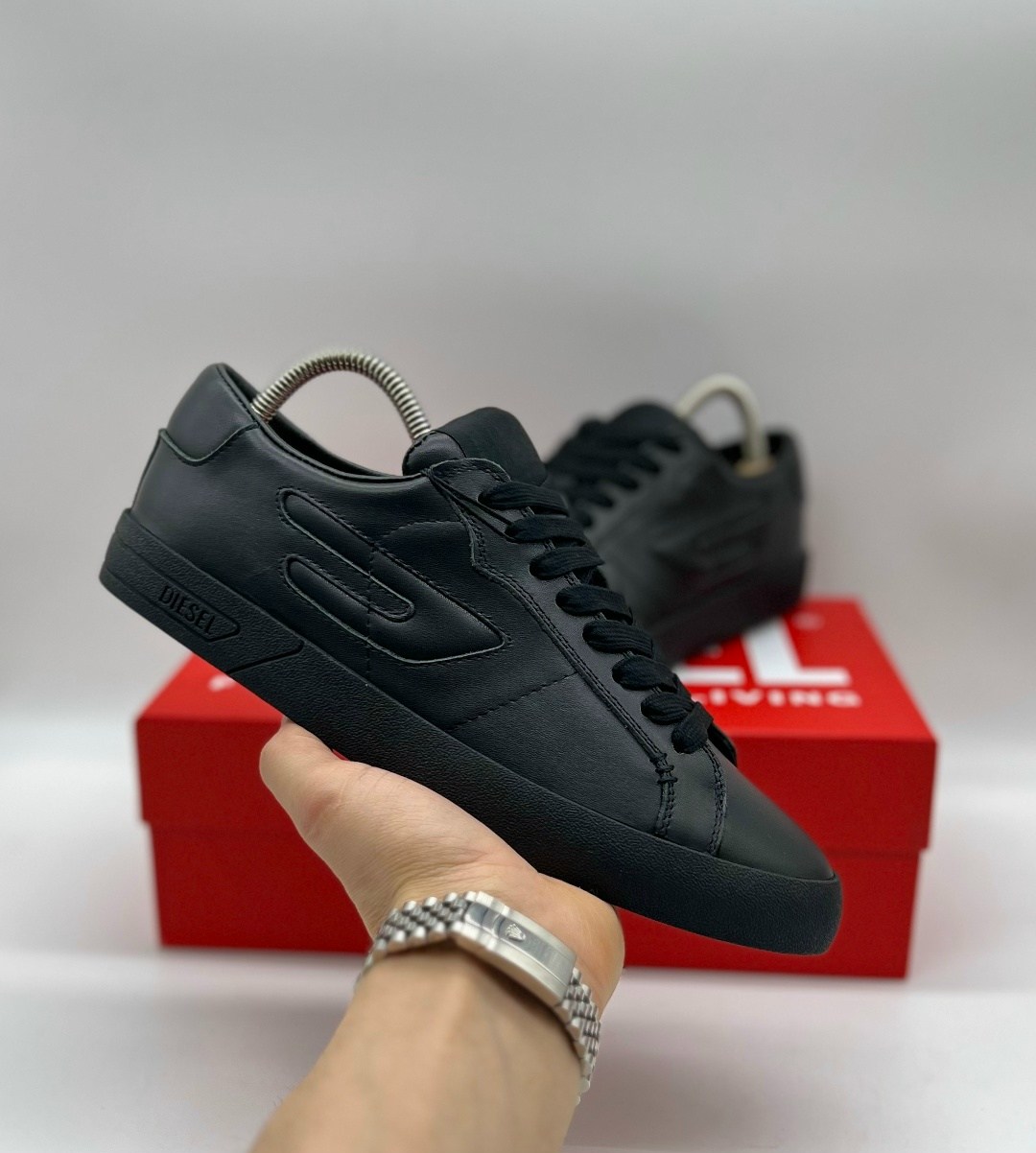,кроссовки diesel мужские кожаные,кеды diesel,черные кроссовки,кеды мужские