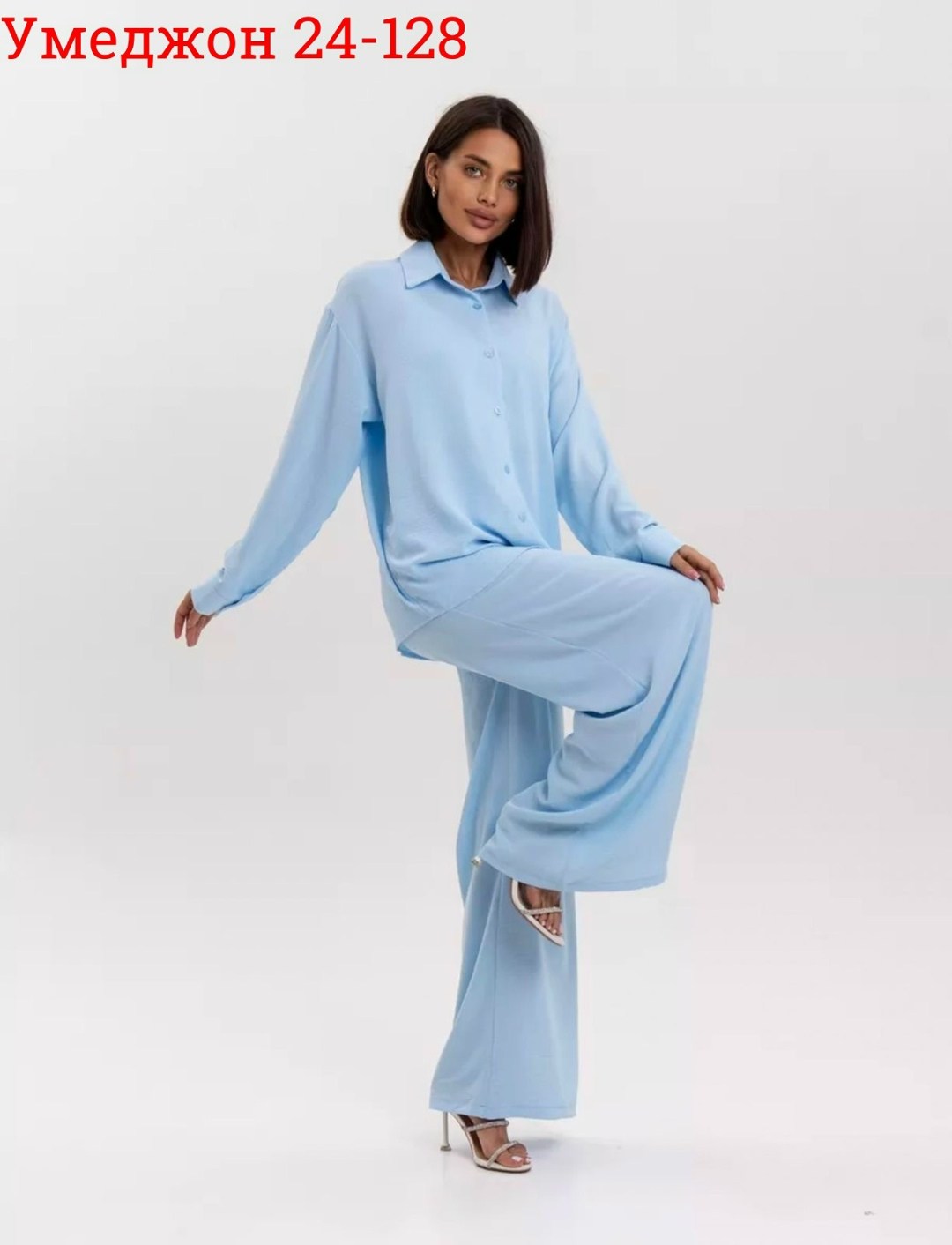 летний костюм оверсайз рубашка штаны палаццо олд мани adeliya dress 217558815,костюм с брюками,женский брючный костюм,костюм двойка женский брючный,женский костюм с брюками