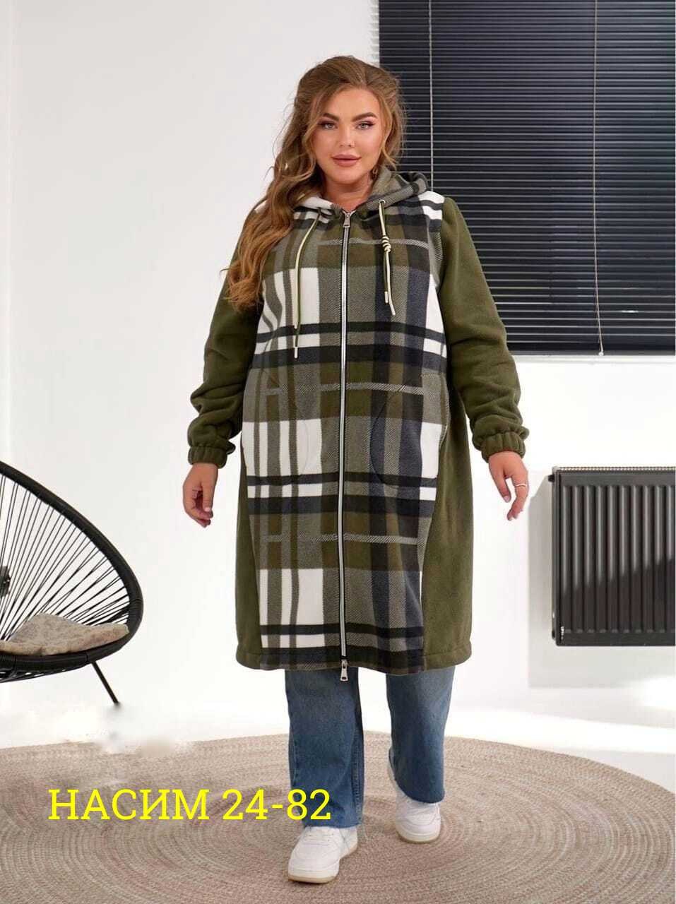 пальто комбинированное,кардиган в клетку,женский кардиган больших размеров,кардиганы для полных,кардиган